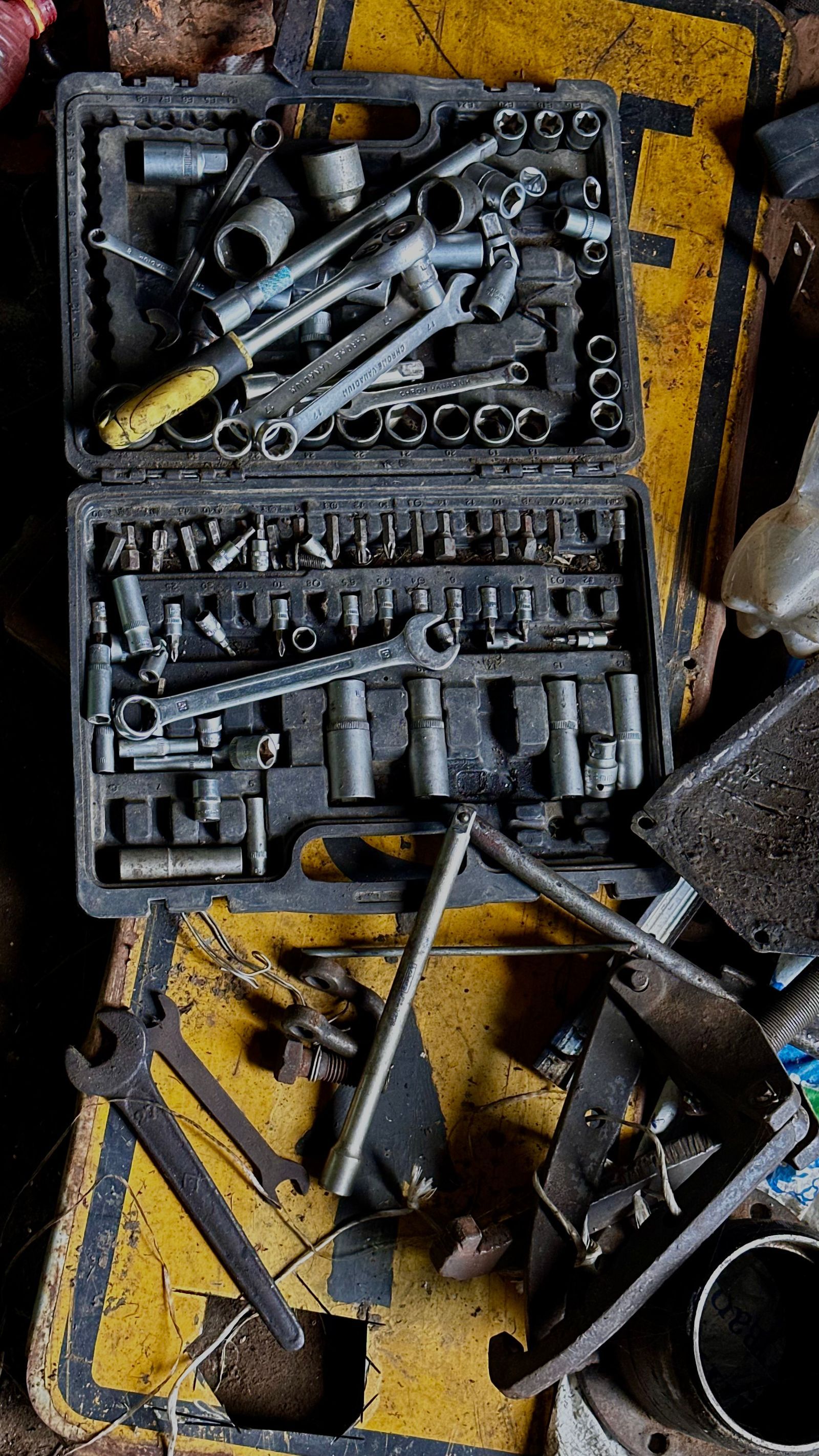 A toolbox seen from above